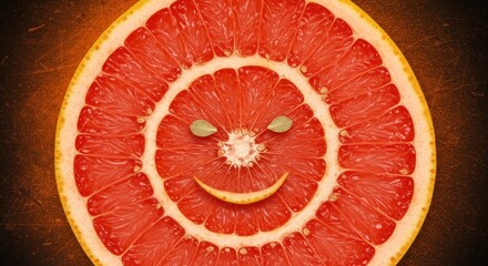 Grapefruit Smiley Face