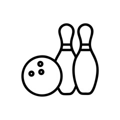 Obraz premium Icon of a bowling ball and pins representing the sport