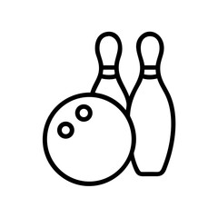 Icon of a bowling ball and pins representing the sport
