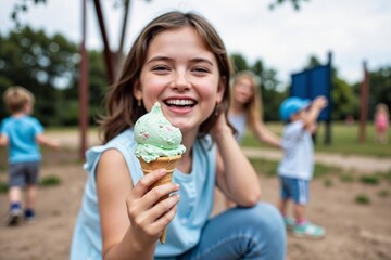 Fototapeta premium Child’s Delight Moment 