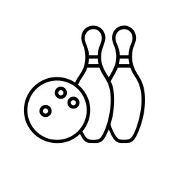 Icon of a bowling ball and pins representing the sport