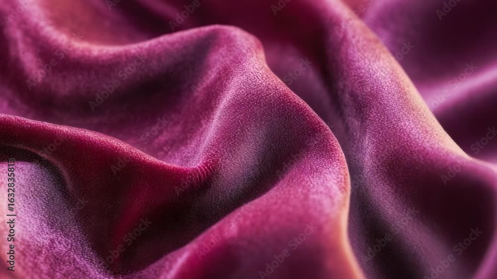 Poster a close-up view of purple fabric with texture and pattern visible