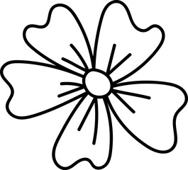 Simple Flower Line Drawing