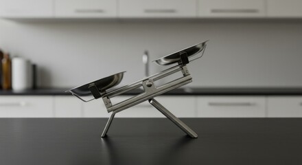 Kitchen scale, balanced