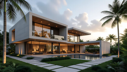 Fototapeta premium Modern Luxury House