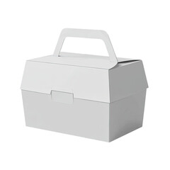 Simple white cardboard lunch box