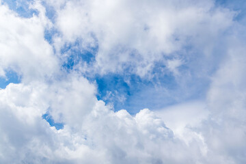夏の空　雲が多い日　青空と雲02