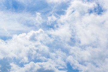 夏の空　雲が多い日　青空と雲08