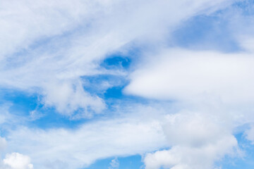 夏の空　雲が多い日　青空と雲11
