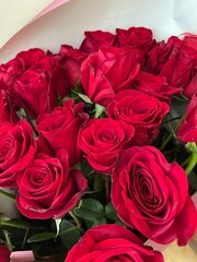 bouquet of red roses