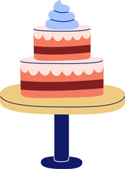 Layered Cake on Stand