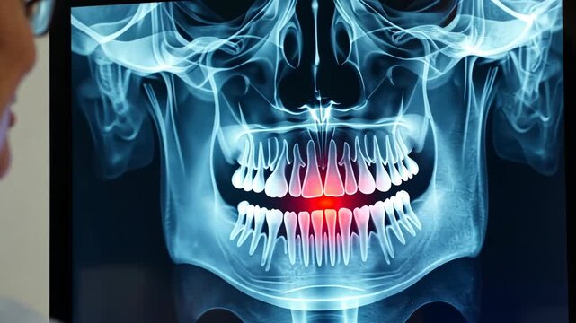 dental x-ray, tooth decay, gum disease. Oral health. Molars reveal root infection. Enamel restoration enhances teeth strength. Dental hygiene promotes overall wellness.
