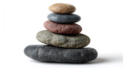 Stacked River Stones for Zen Decor and Balance Visuals