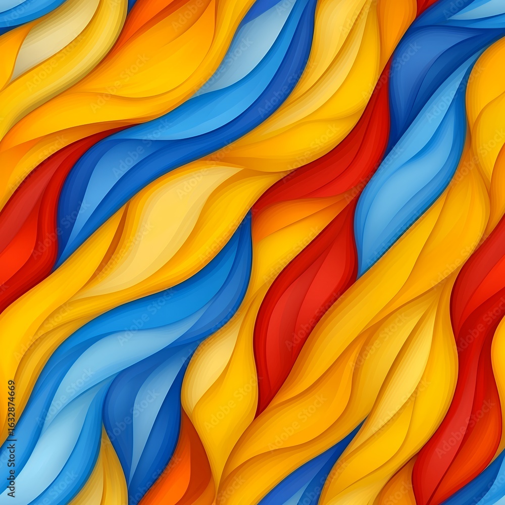 Poster abstract colorful wavy lines pattern background