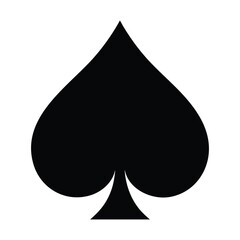 Find black spade suit symbol for playing card games like poker bridge and solitaire illustration vector 90