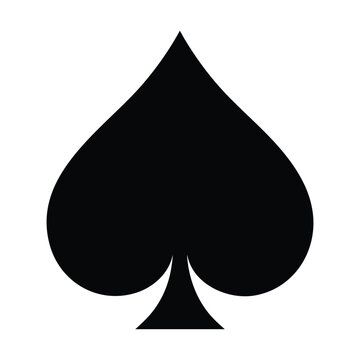 Find black spade suit symbol for playing card games like poker bridge and solitaire illustration vector 90