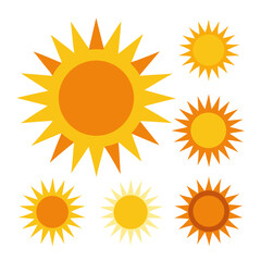 Fototapeta premium set of sun icons