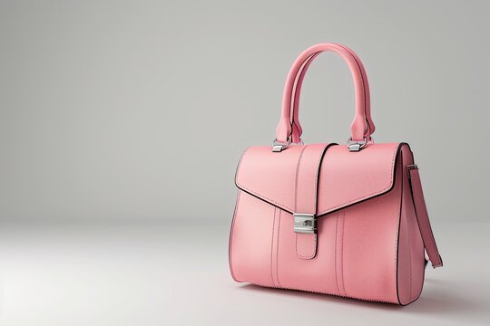 Premium Quality Visual of 3D Illustration of Womens Handbag on a White Background