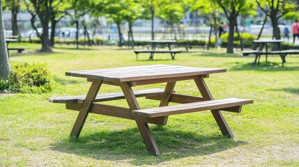 Serene Outdoor Picnic Area with Marked Seating