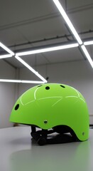 Lime green helmet