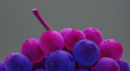 Vibrant purple and pink grapes