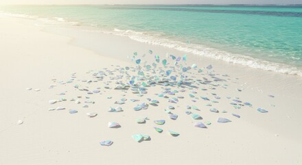 Sparkling beach scene