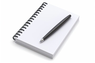 Ultra Hd Visual of a White Notebook with a Pen on the Top of it
