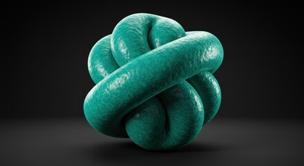 Teal Knotted Form