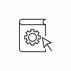 digital manual guide icon sign vector