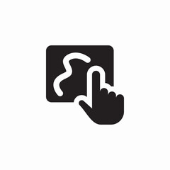 finger draw option icon sign vector