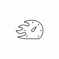fire fast rush icon sign vector