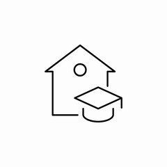 university accommodation icon sign vector