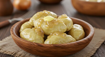 Lithuanian Cuisine – Cepelinai on Traditional Tableware