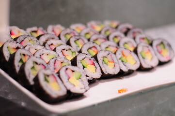 sushi on a plate