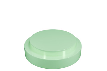 green cosmetic container, show, stage, wall, white, cream, bottle, PNG
