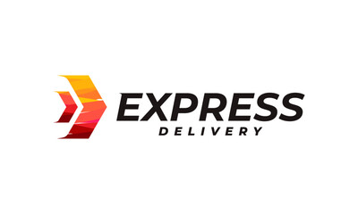 Fast Forward Express logo designs vector, Modern Express logo template