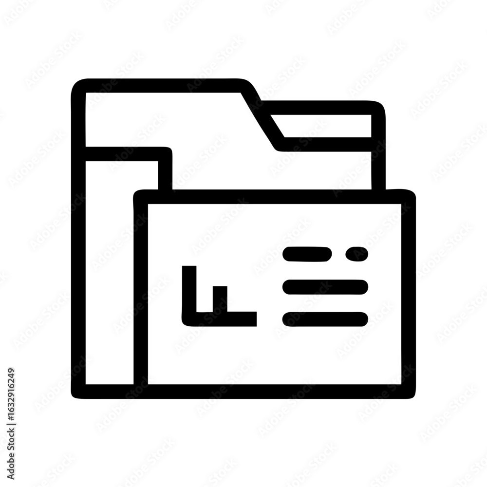 Aufkleber file folder document icon vector illustration for data storage and management symbol graphic design 