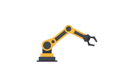 Fototapeta premium Industrial robotic arm for manufacturing and factory automation. A symbol of modern technology and future innovation concepts.