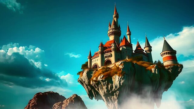 Fairytale Castle on a Floating Island