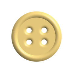 Obraz premium sewing button isolated on white