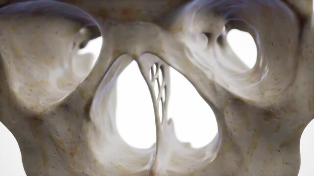 Detailed 3D Animation of Human Skull Anatomy