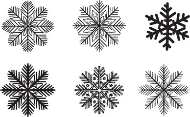 Snowflake Set Silhouettes