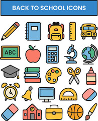 Back to School Icon Collection Illustration.