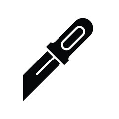 Black Dropper Icon for Laboratory and Science Research Projects