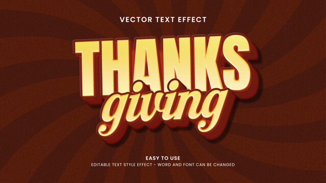 thanks giving editable text effect