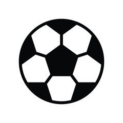 Fototapeta premium Minimalist Black and White Soccer Ball Icon for Sports and Recreation Use