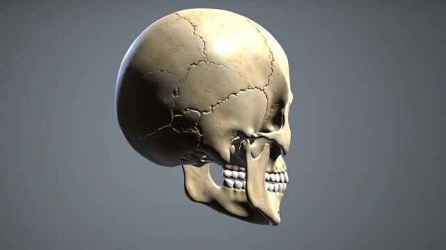 3D Visualization of a Human Skull Anatomy