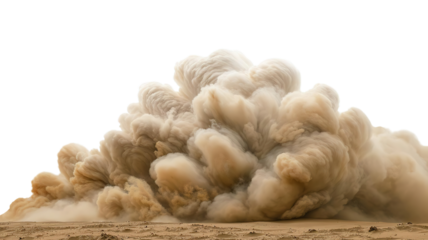 Dust or sand flying on transparent background png