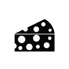 A simple vector icon of cheese. Perfect for food, dairy, and snack-related designs.