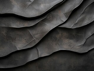Obraz premium Textured dark bronze abstract waves background with metallic finish.